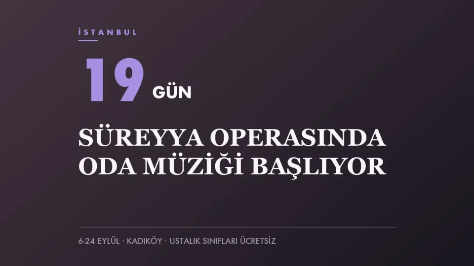 6. İstanbul Uluslararası Oda Müziği Festivali için hazırlanan koyu zeminli kapak görseli