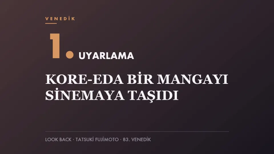 Kore-edanın Look Back manga uyarlaması haberi için hazırlanan kapak görseli