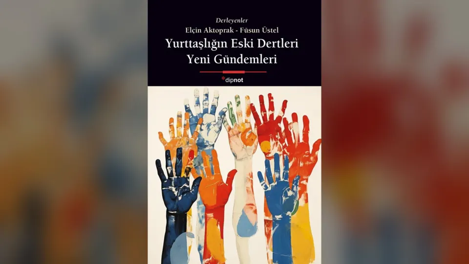 Yurttaşlığın Eski Dertleri Yeni Gündemleri kitabının kapağı: havaya kalkmış renkli eller